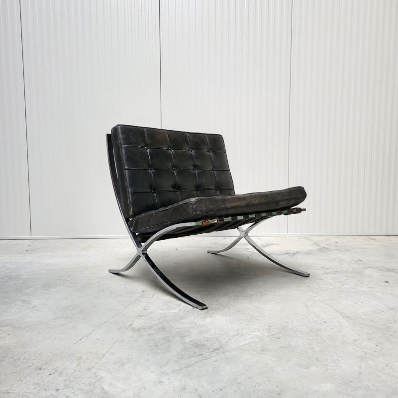 Vintage Barcelona Chair by Mies v. d. Rohe Knoll 1950s